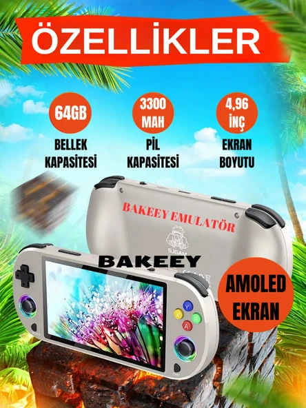 21.070 Oyunlu Retro Atari PSP Oyun Konsolu – Çift Kollu, TV Bağlantılı, Taşınabilir El Konsolu - 2