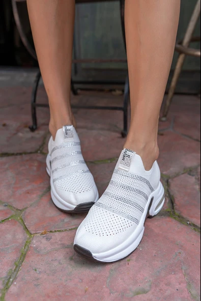 Kocamanlar 486401 Sneaker Gizli Topuk Kadın Spor Ayakkabı - Resim 9