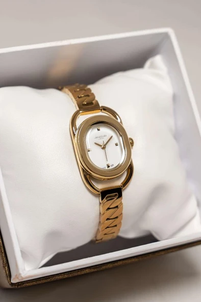 Lee Cooper LC08056 Oval Kasa Kelepçe Kordon Detaylı 3 ATM Su Geçirmez 3 Renk Klasik Kadın Saati - Resim 11