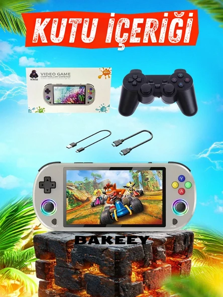 21.070 Oyunlu Retro Atari PSP Oyun Konsolu – Çift Kollu, TV Bağlantılı, Taşınabilir El Konsolu - 7