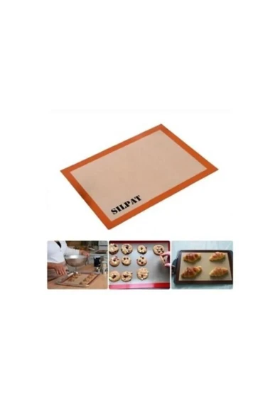 30x40 cm Silikon Fırın Pişirme Silpatı Kendinden Yağlı Yapışmaz Hamur Açma Matı Yanmaz Tepsi Kağıdı - 2