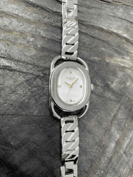 Lee Cooper LC08056 Oval Kasa Kelepçe Kordon Detaylı 3 ATM Su Geçirmez 3 Renk Klasik Kadın Saati - Resim 5