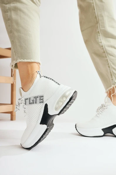 Kocamanlar 48564014 Sneaker Gizli Topuk Kadın Spor Ayakkabı - Resim 4