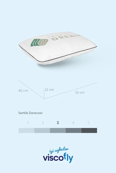Viscofly Visco Parçacıklı Klasik Yastık - 57 x 40 x 12 cm - Resim 7