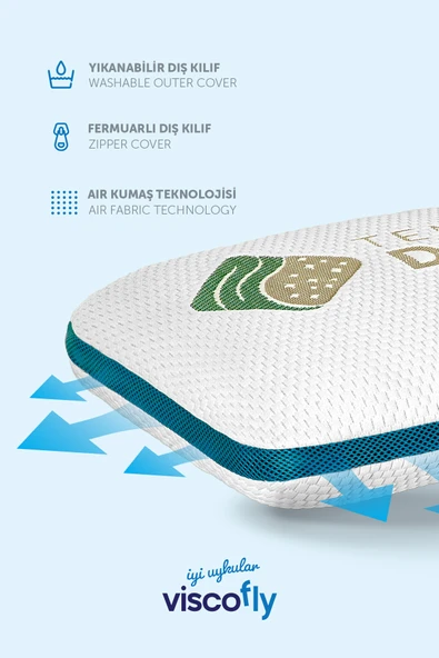 Viscofly Visco Dream Climate Yastık - 57 cm x 40 cm x 12 cm - Resim 2