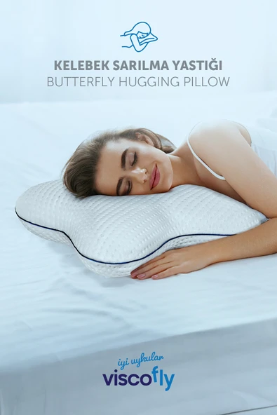 Viscofly Visco Kelebek Sarılma Yastığı - 46 cm x 42 cm x 11 cm - Resim 4