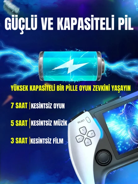 Ekranlı Atari Oyun Konsolu – 2000 Retro Oyun, TV Bağlantılı, Film İzleme ve Kitap Okuma Özellikli - 4