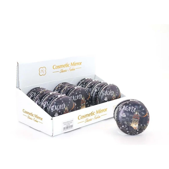 Taşlı İstanbul Tasarımı El Aynası Kalın ürün görseli