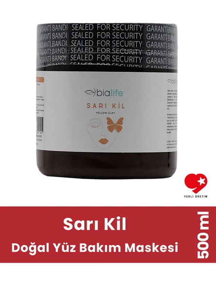 Sarı Kil Doğal Yüz Bakım Maskesi 500 ML - Bialife