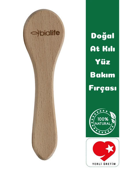 Doğal At Kılı Yüz ve Vücut Bakım Fırçası - Bialife - 3