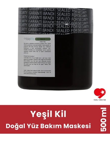 Yeşil Kil Doğal Yüz Bakım Maskesi 500 ML - Bialife - 3