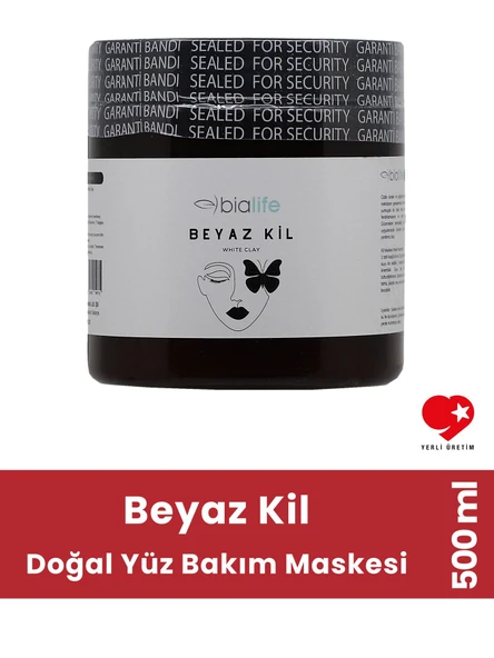 Beyaz Kil Doğal Yüz Bakım Maskesi 500 ML - Bialife