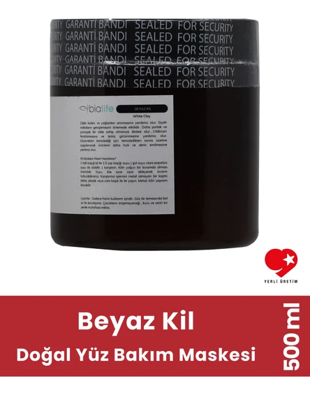 Beyaz Kil Doğal Yüz Bakım Maskesi 500 ML - Bialife - 2
