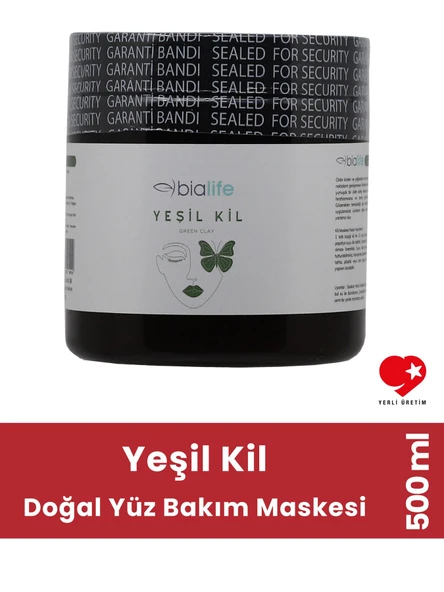 Yeşil Kil Doğal Yüz Bakım Maskesi 500 ML - Bialife