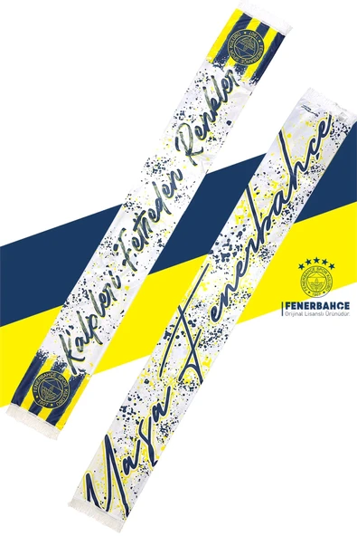 Fenerbahçe Orijinal Lisanslı Kalpleri Fetheden Renkler Şal Atkı Bileklik ve Premium Uçlu Kalem Set - 2