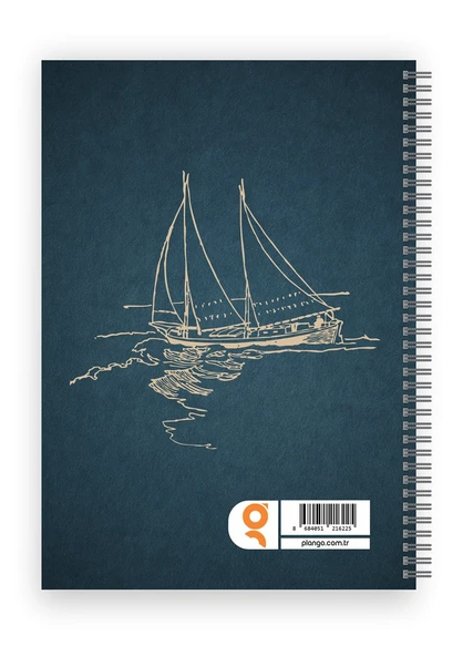 Gemi Spiralli Günlük Planlama Defteri - 100 Sayfa - 17x24 Planlayıcı Defter - Resim 5