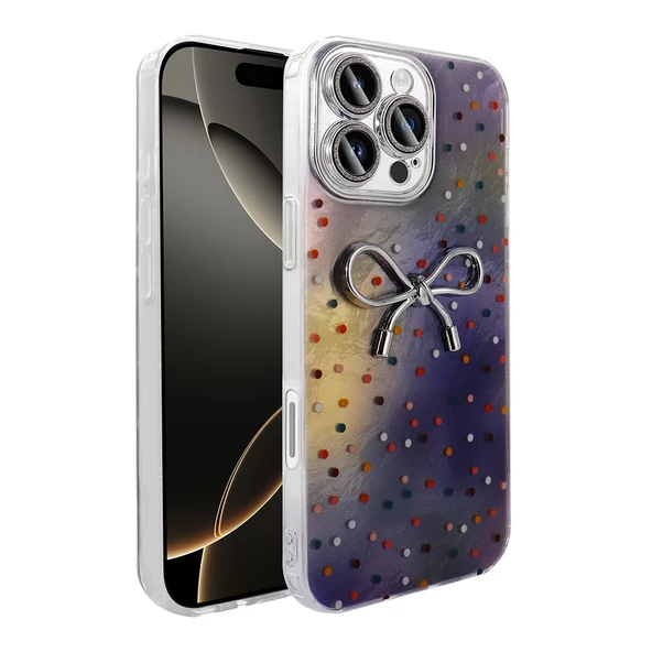 Apple iPhone 16 Pro Kılıf Kamera Korumalı Figürlü Zore Ponti Silikon Kapak