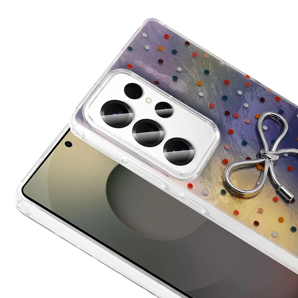 Galaxy S23 Ultra Kılıf Kamera Korumalı Figürlü Zore Ponti Silikon Kapak - 9