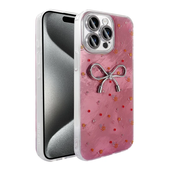 Apple iPhone 15 Pro Max Kılıf Kamera Korumalı Figürlü Zore Ponti Silikon Kapak