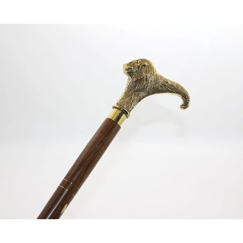 Pirinç Aslan Büstü Baston Model 1 ürün görseli