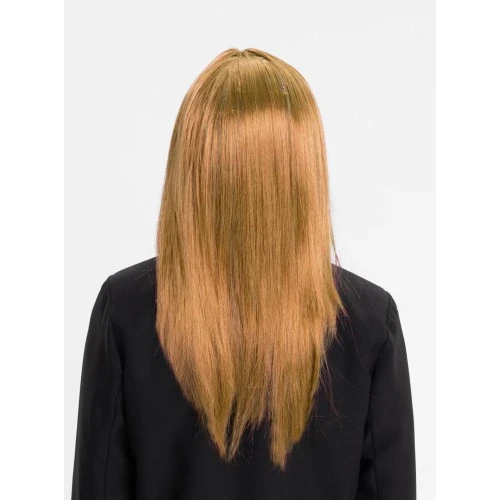 Altın Renk Düz Kesim İçi Astarlı Uzun Parti Peruğu ürün görseli