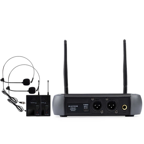 WESTA WM-102T 1 ALICI + 2 YAKA (LAVALIER) KABLOSUZ UHF MİKROFON SETİ - 2