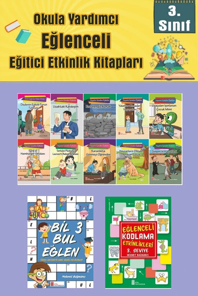 3.Sınıflar İçin Okumayı Sevdiren 10 lu Hikaye Seti -Bil Bul Eğlen-Kodlama 8 (Okulda Evde Tatilde) ürün görseli 1