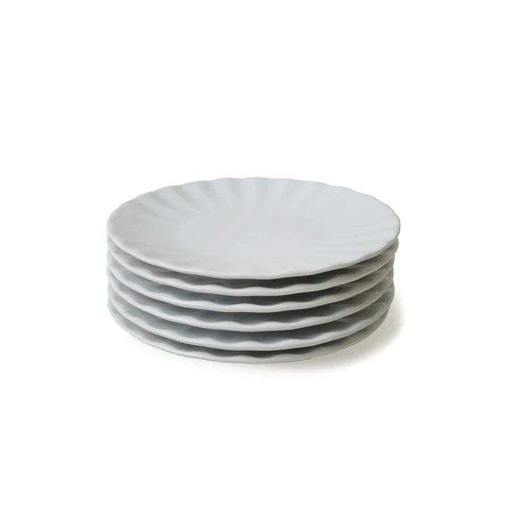 Keramika Beyaz Sirius Pasta Tabağı 22 Cm 6 Adet 004 - 6