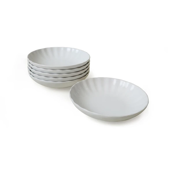 Keramika Beyaz Sirius Yemek  Tabağı 20 Cm 6 Adet 004 - Resim 5