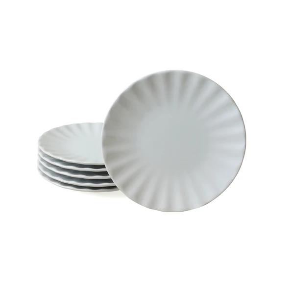 Keramika Beyaz Sirius Pasta Tabağı 22 Cm 6 Adet 004 - 5