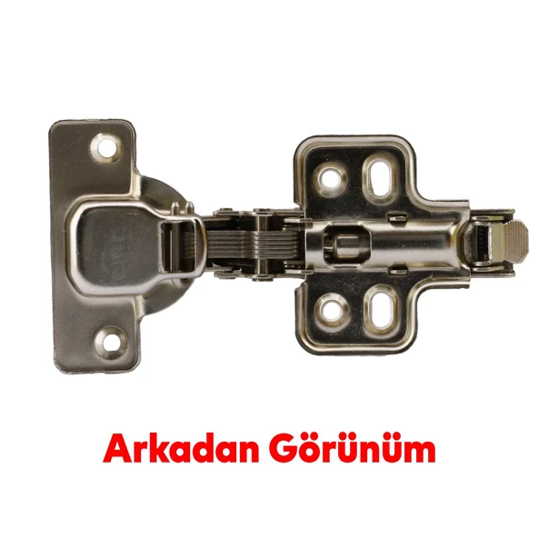 Mobilya Kapak Kapağı Mutfak Vestiyer Kiler Dolabı Metal Düz Krom Pistonlu Tas Menteşe 2 ADET - 3