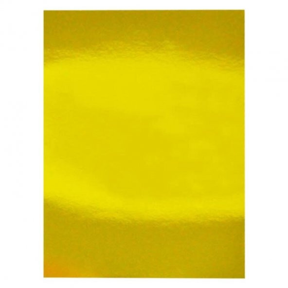 Aynalı Metalik Fon Kartonu Altın Sarı 50x70