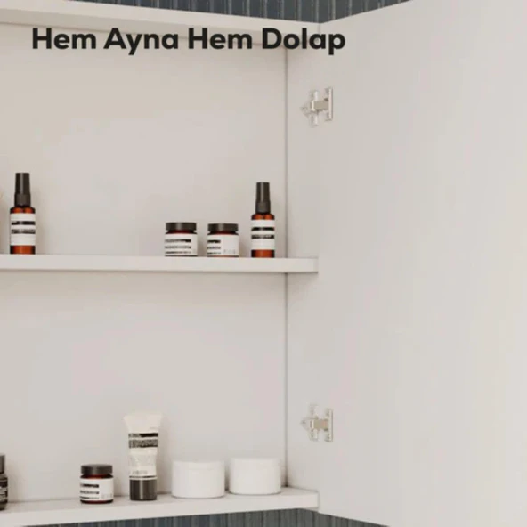 Creavit D20 Aynalı Dolap Beyaz - 2