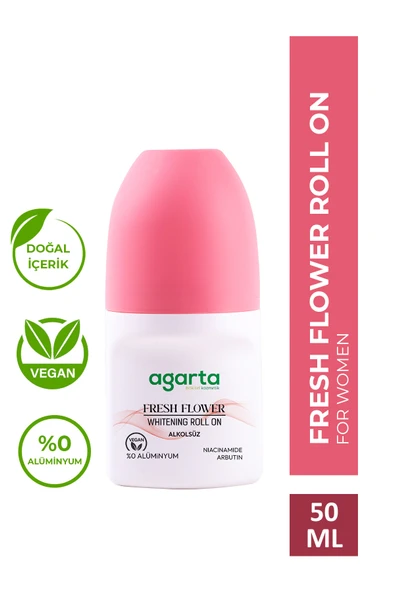 Ter Kokusu Önleyici 24 Saat Etkili Kadın Fresh Flower Beyazlatıcı Roll-On 50 Ml
