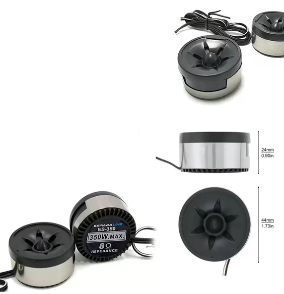 OTO ARAÇ HOPARLÖR TWEETER 40mm 350 Watt 2 Li takım - 3