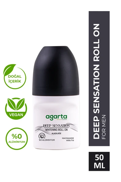Ter Kokusu Önleyici 24 Saat Etkili Erkek Patchoulı  Deep Sensatıon Beyazlatıcı   Roll-On 50 Ml