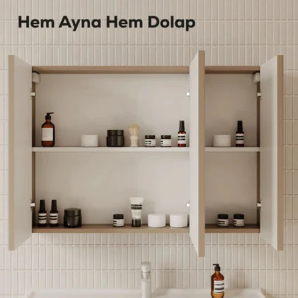 Creavit D20 Aynalı Dolap Beyaz - 2