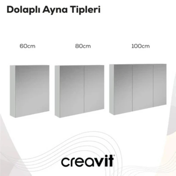 Creavit D20 Aynalı Dolap Dafne - 5
