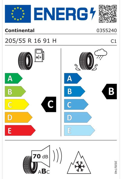 Continental AllSeasonContact 2 205/55R16 91H 4 Mevsim Lastik - 2025 - 3