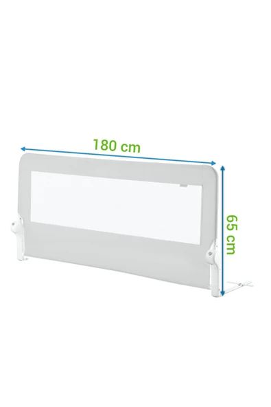 Wellgro 180*65 cm Gri Yatak Bariyeri, Yatak Korkuluğu - 2
