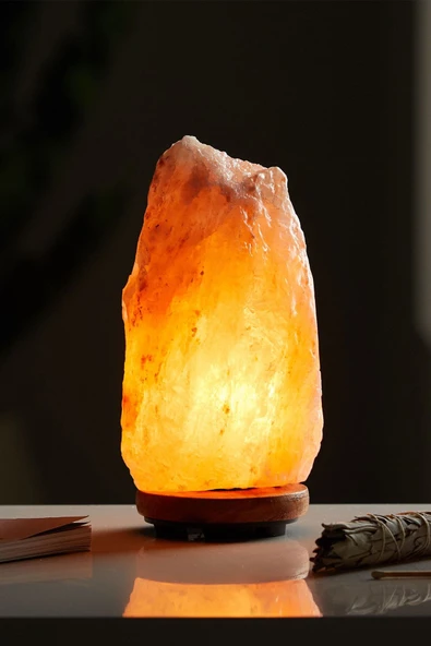 Himalaya Tuz Lambası 2-3 Kg. Doğal Kaya Tuzu Lambası Aç Kapa Düğmeli Tuz Lamba Himalayan Salt Lamp - 2