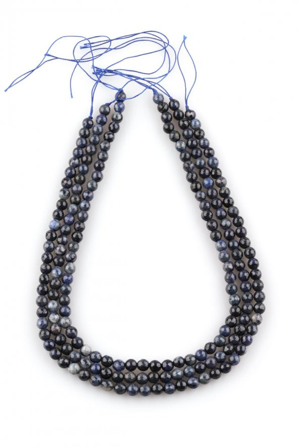 Dumortierit Doğal Taş Dizi 6 mm Fasetli Küre Kesim ürün görseli