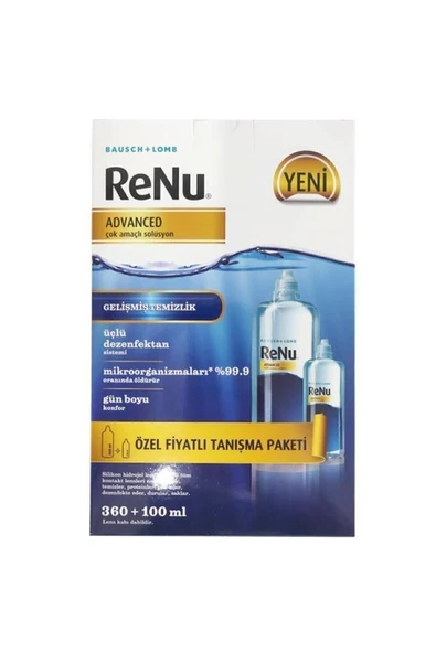 Renu Advanced Lens Solüsyon 360 + 100 Ml