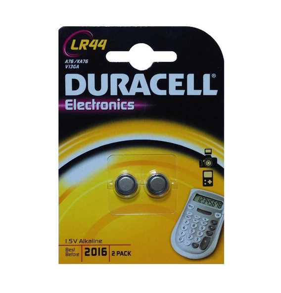 Duracell LR44/AG13/A76 1.5 Volt Alkalin Pil 2&apos;li Paket