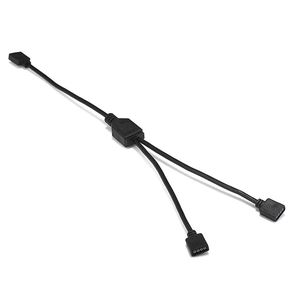2 yollu Siyah RGB LED şerit Splitter bağlantı kablosu DC 5V-12V Y şekli uzatma kablosu çoklayacı çoğaltıcı konnektör adaptör 5050 3528