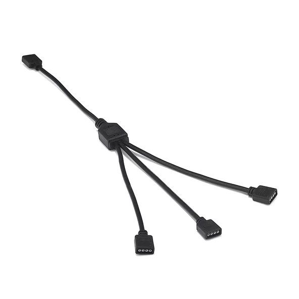 3 yollu Siyah RGB LED şerit Splitter bağlantı kablosu DC 5V-12V Y şekli uzatma kablosu çoklayacı çoğaltıcı konnektör adaptör 5050 3528
