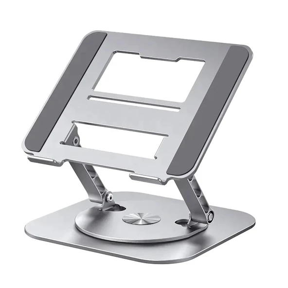 Polham 360 Derece Dönebilen Yükseklik, Açı Ayarlı Notebook, Tablet Standı, Kaydırmaz, Katlanabilir Stand