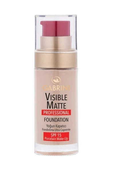 Gabrini Visible Matte Fondöten Yoğun Kapatıcı 01 - SPF 15