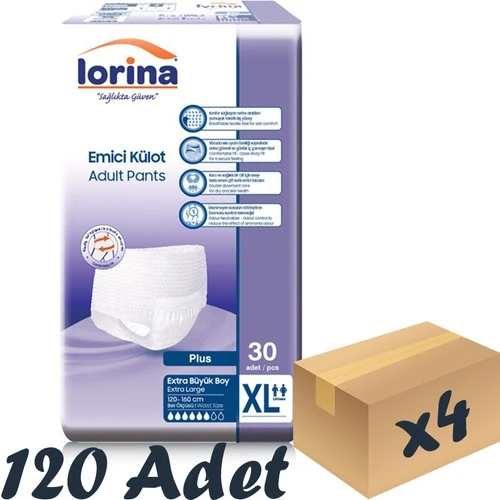 Lorina Yetişkin Emici Külot Xlarge 30'Lu 4 Paket 120 Adet - Resim 2