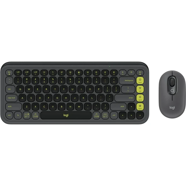 LOGITECH Pop Icon Bluetooth Klavye & Mouse Seti Grafit Siyah (Türkçe Tuş Dizimi) 920-013075